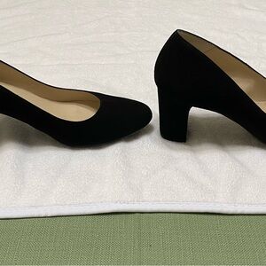 LK Bennett Black Suede Heels Size 37.5